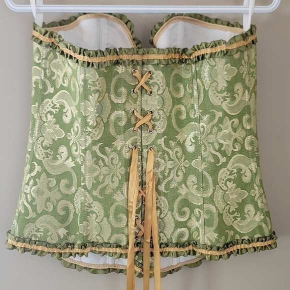 Shein Green Gold Corset Lingerie Cosplay #1162 - Picture 3 of 14